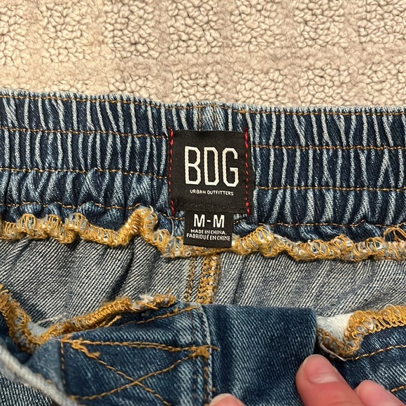 BDG PATCHWORK DENIM PANTS Elastic Waist Pull-On with Velcro - Picture 4 of 8